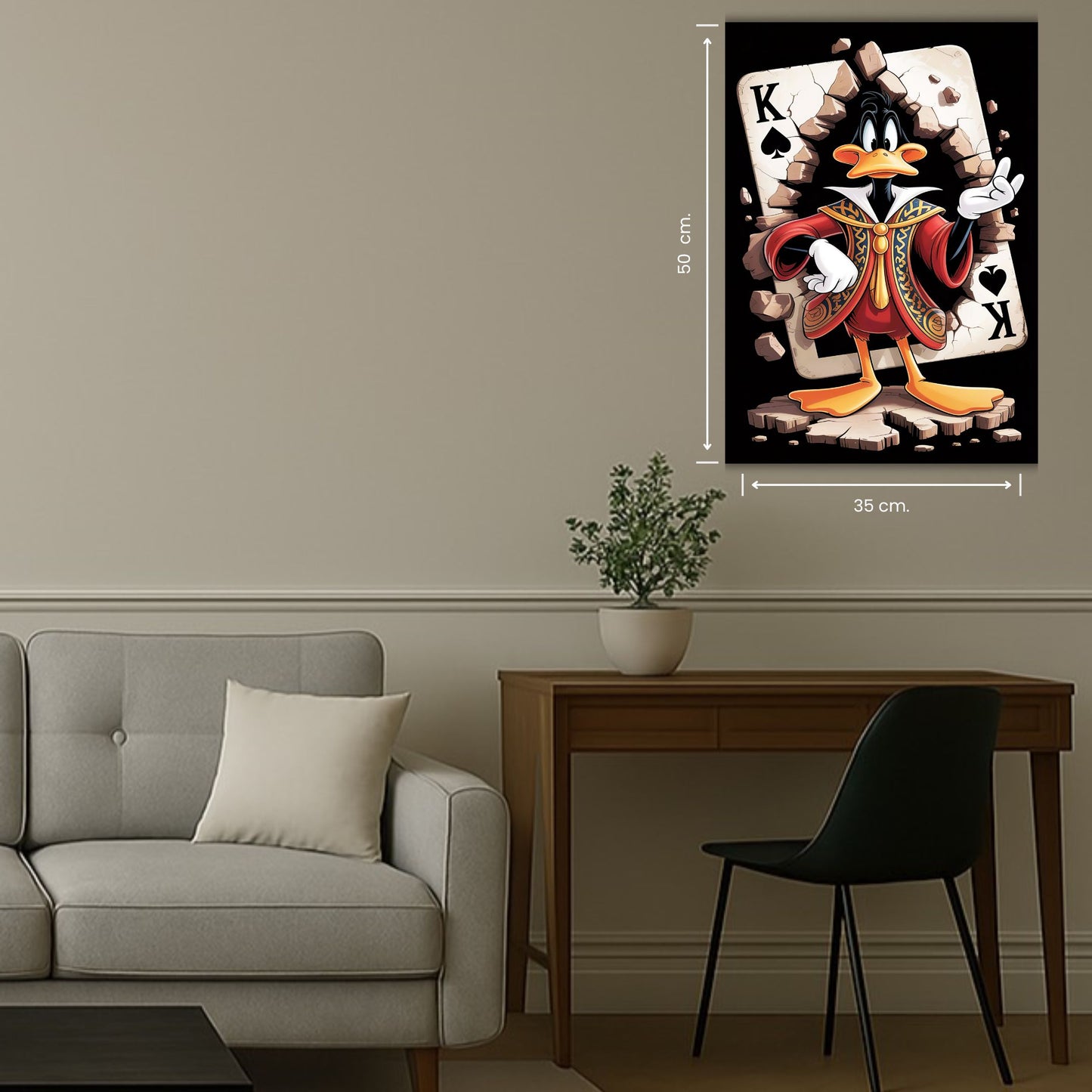 tableau carte brisée avec canard