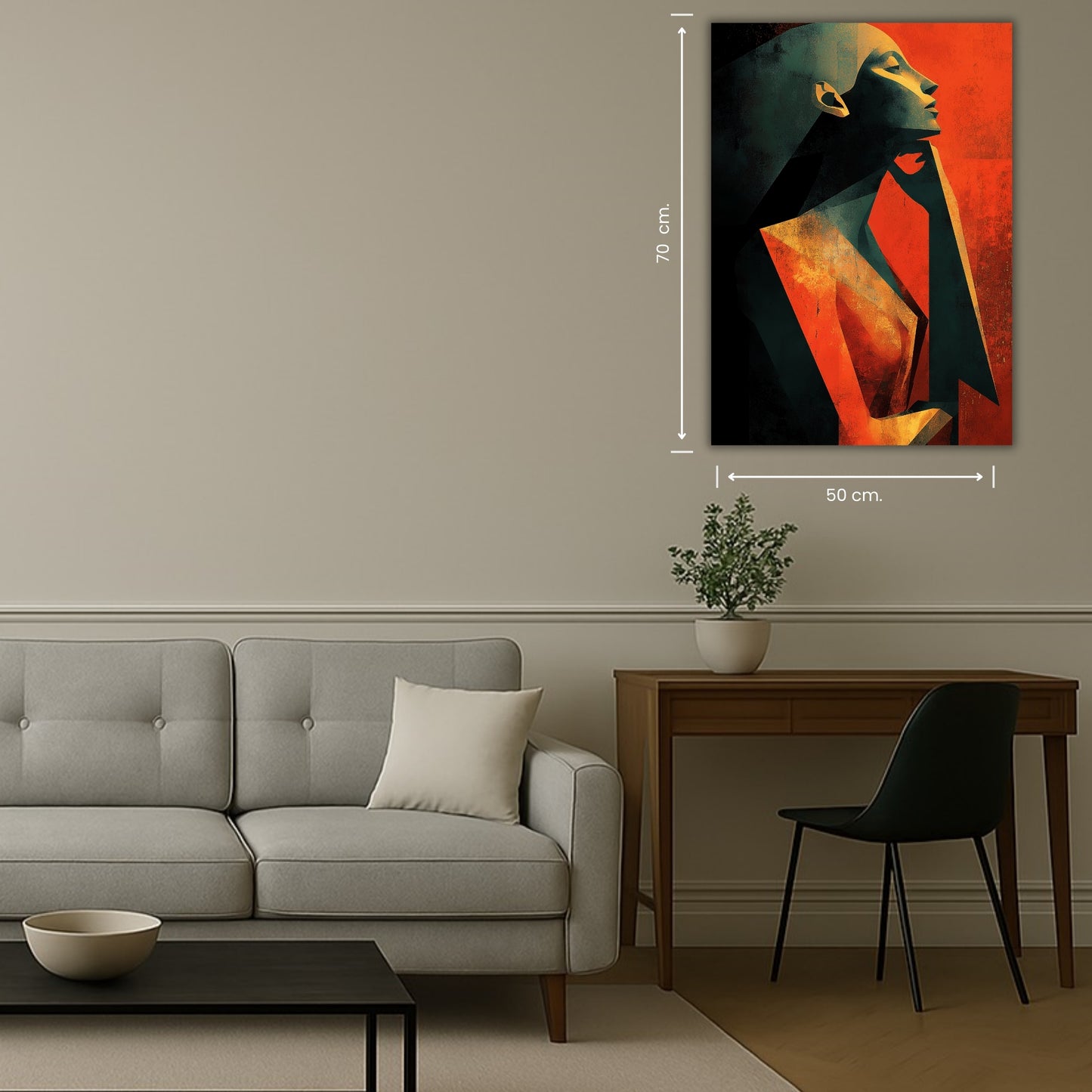 portrait graphique stylisé moderne