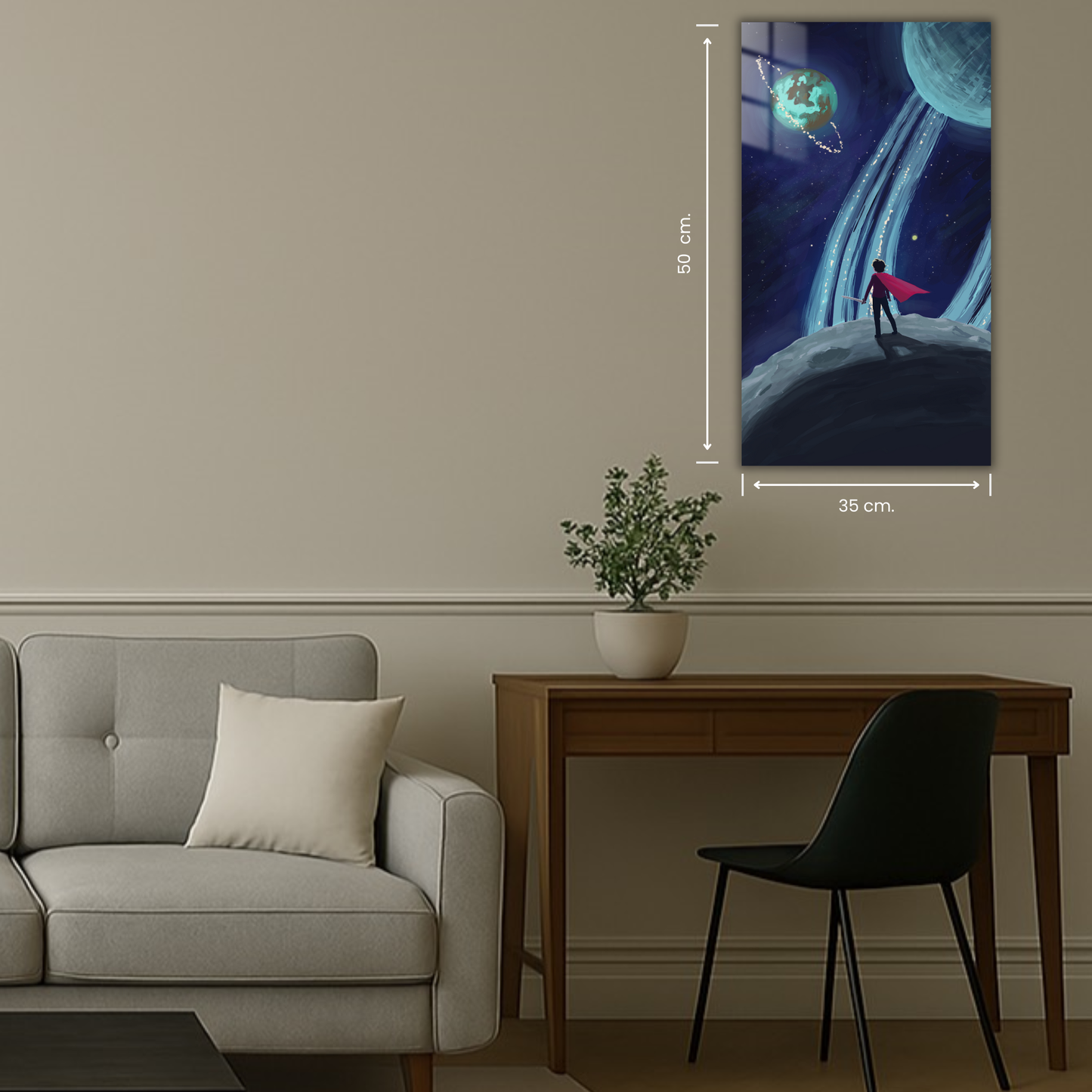 personnage observant l’espace