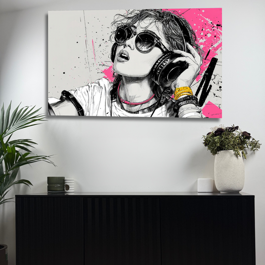 décoration murale musique pop art