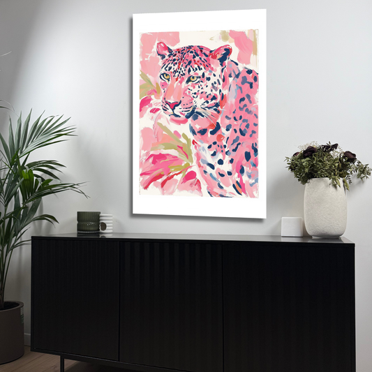 décoration murale léopard artistique