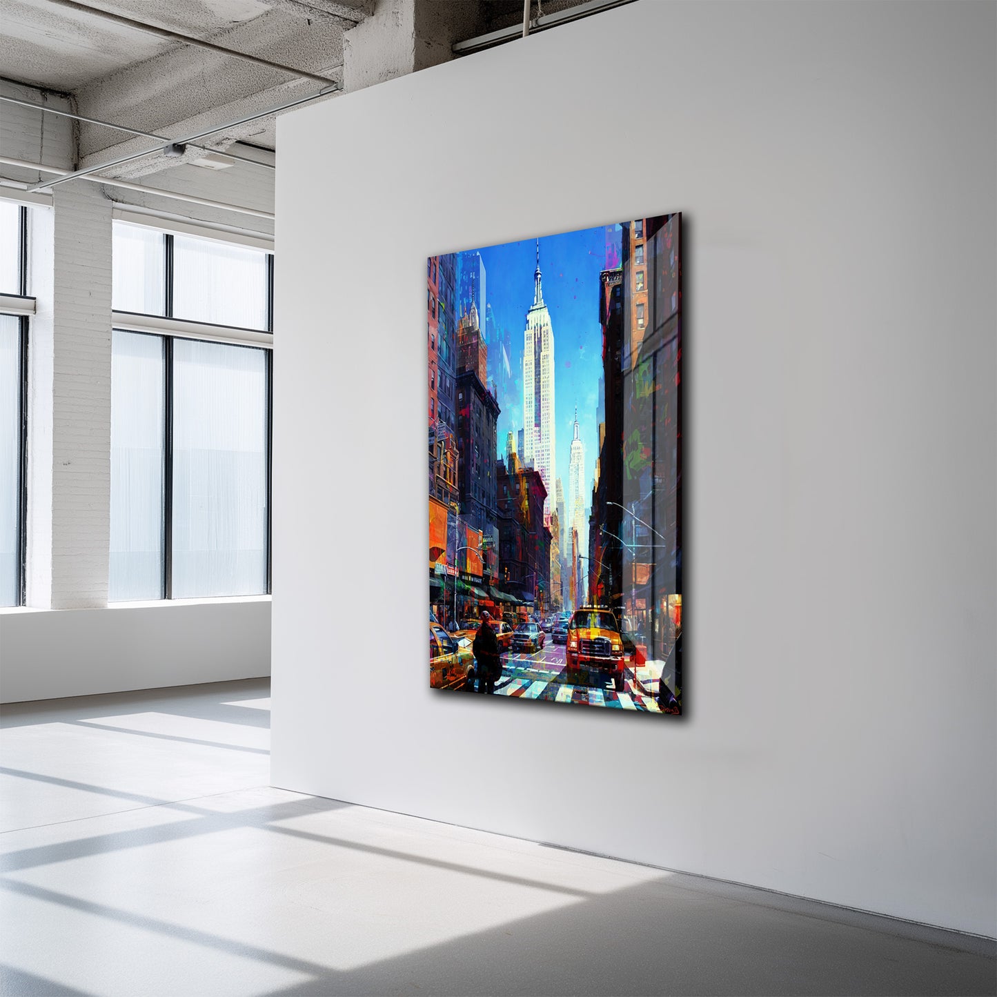 scène de ville nocturne stylisée avec bâtiments et circulation