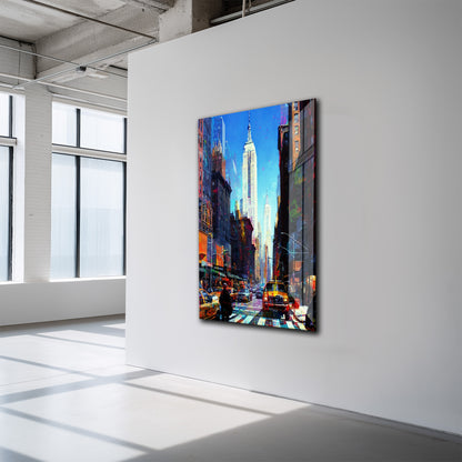 scène de ville nocturne stylisée avec bâtiments et circulation