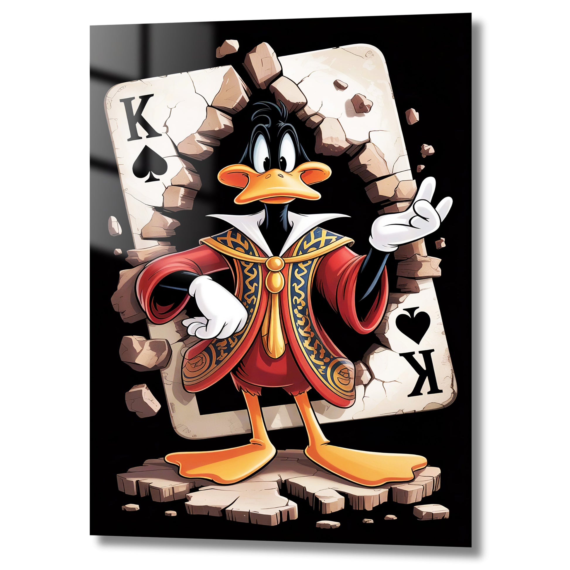 canard roi de pique cartoon