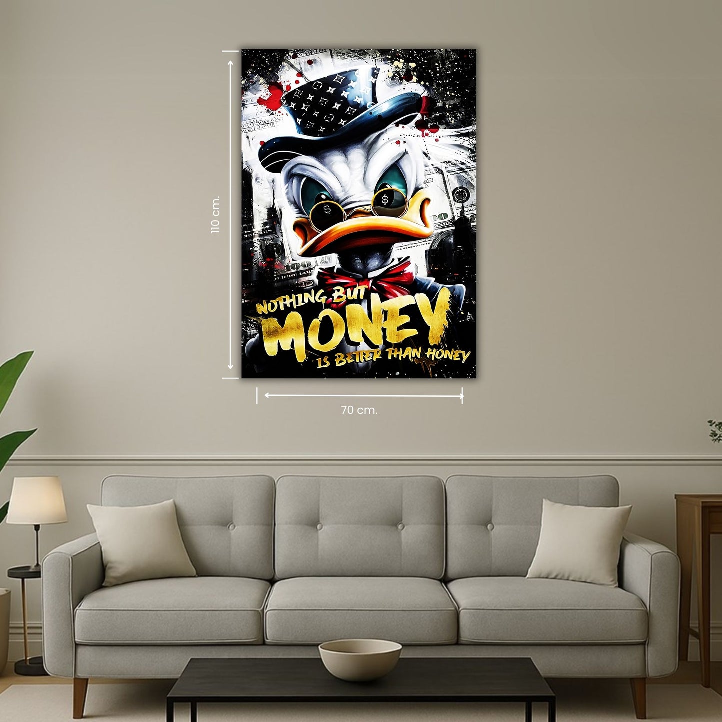 illustration urbaine billets dollar