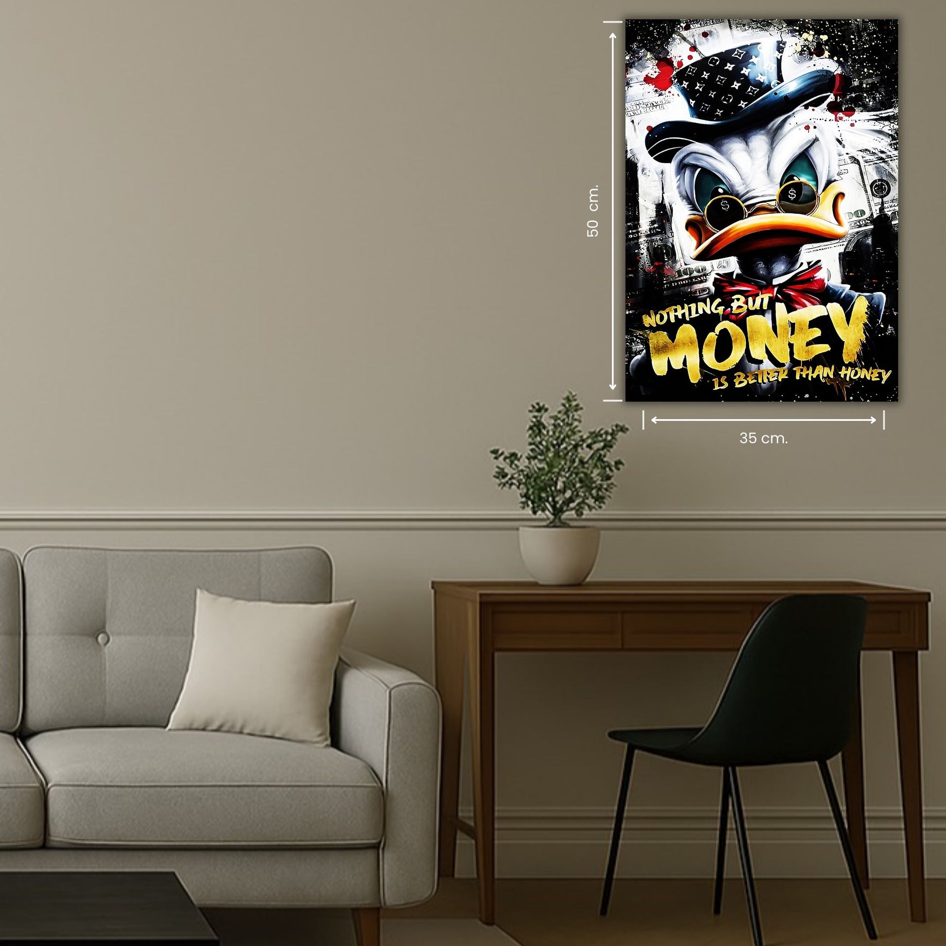 tableau street art personnage cartoon