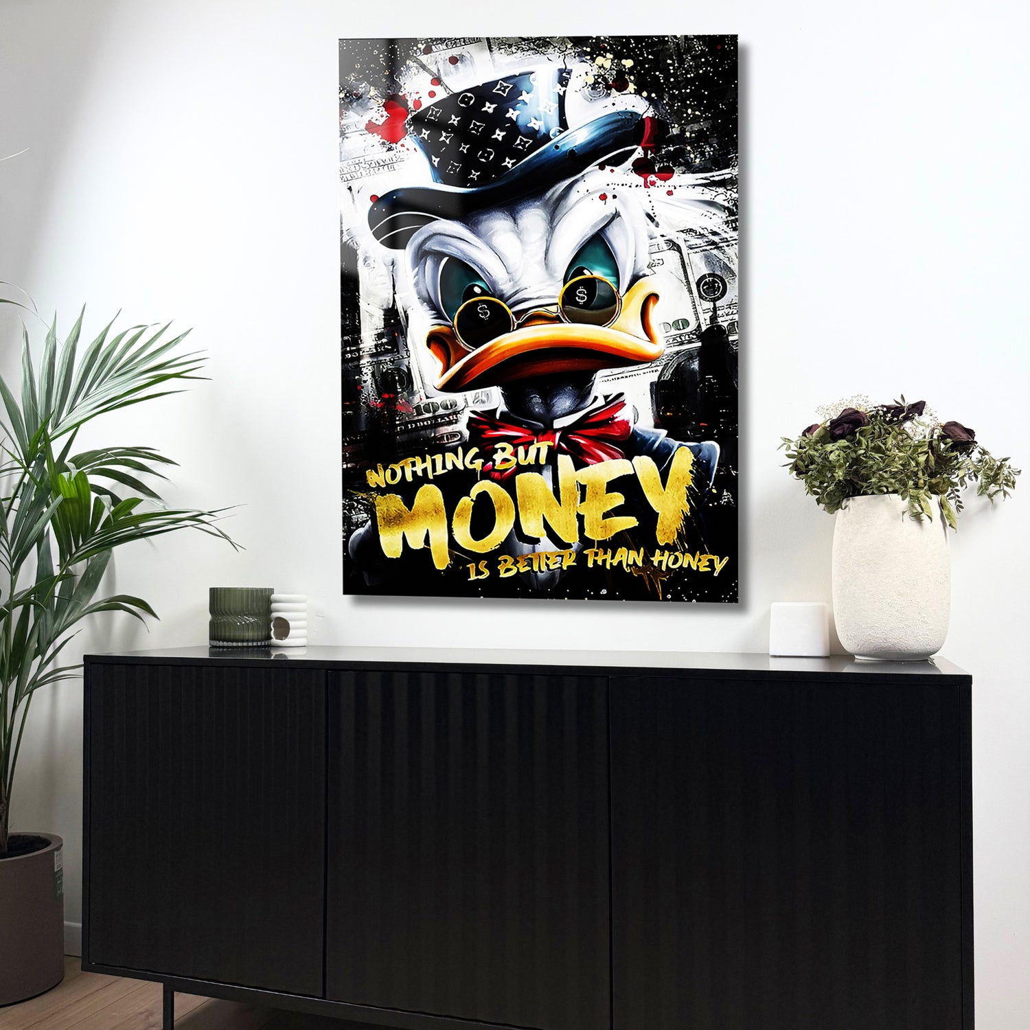 tableau canard graffiti luxe