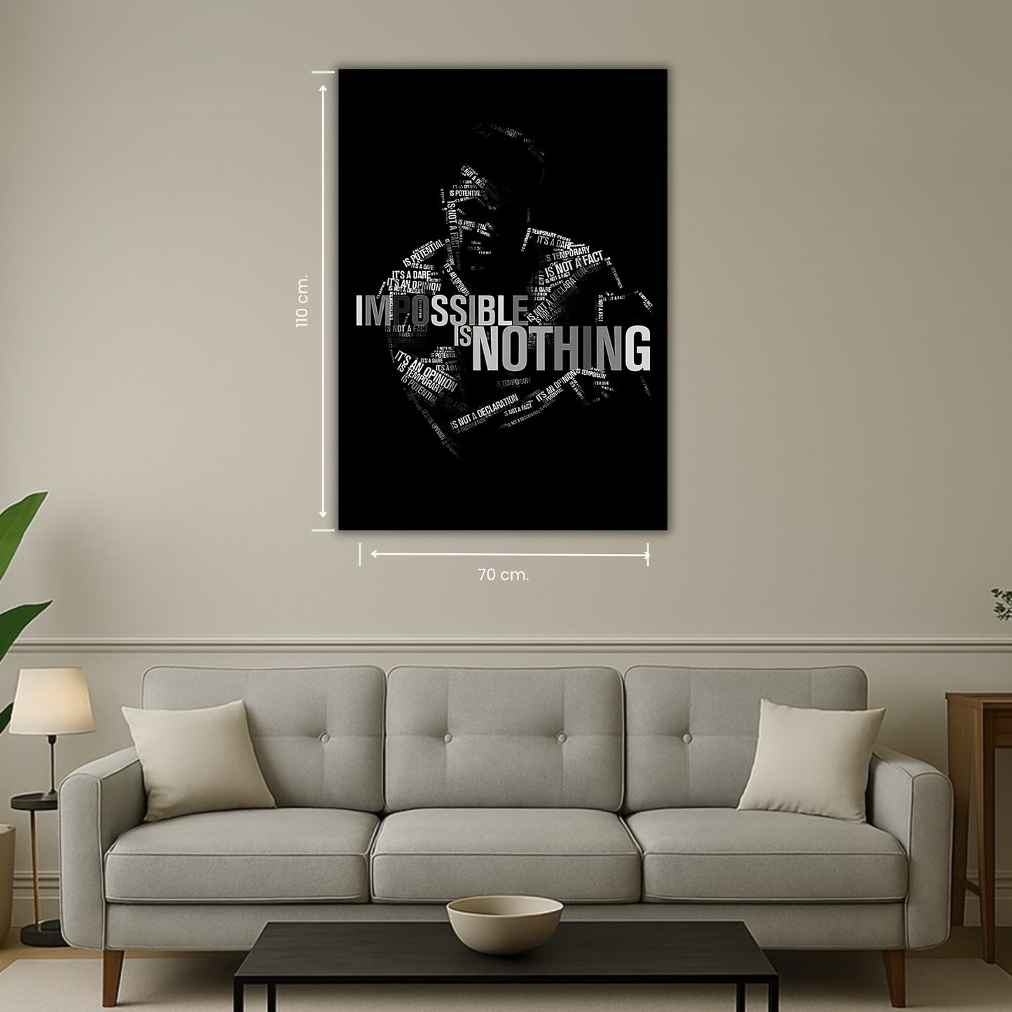 art mural typographie sportive