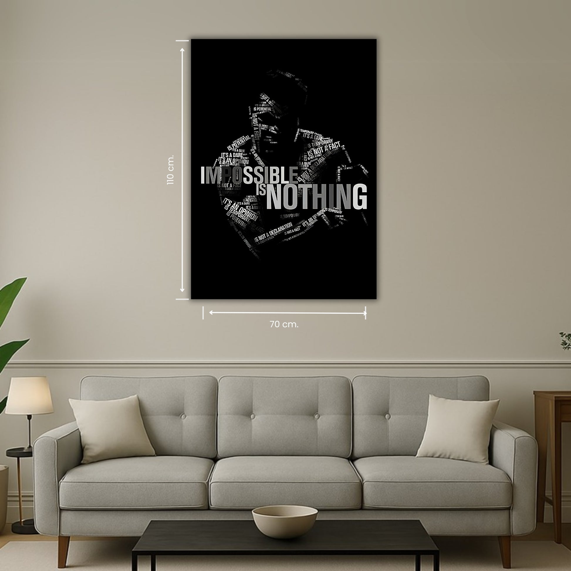 art mural typographie sportive