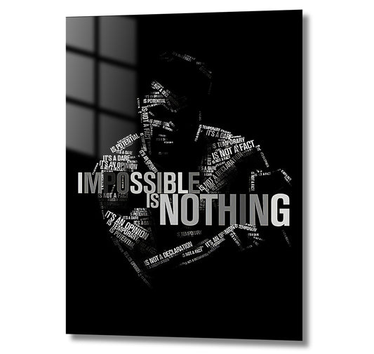 portrait typographique Impossible is Nothing