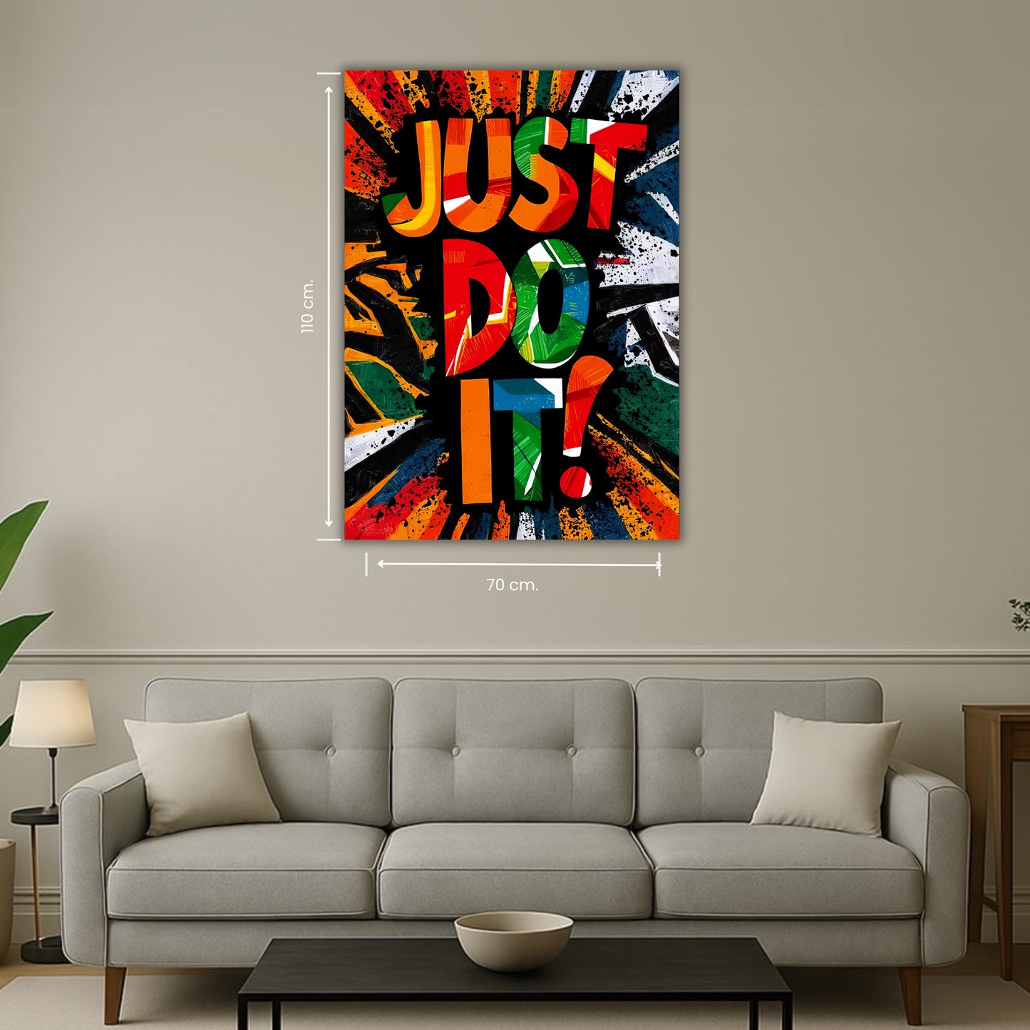 inscription JUST DO IT en style graffiti