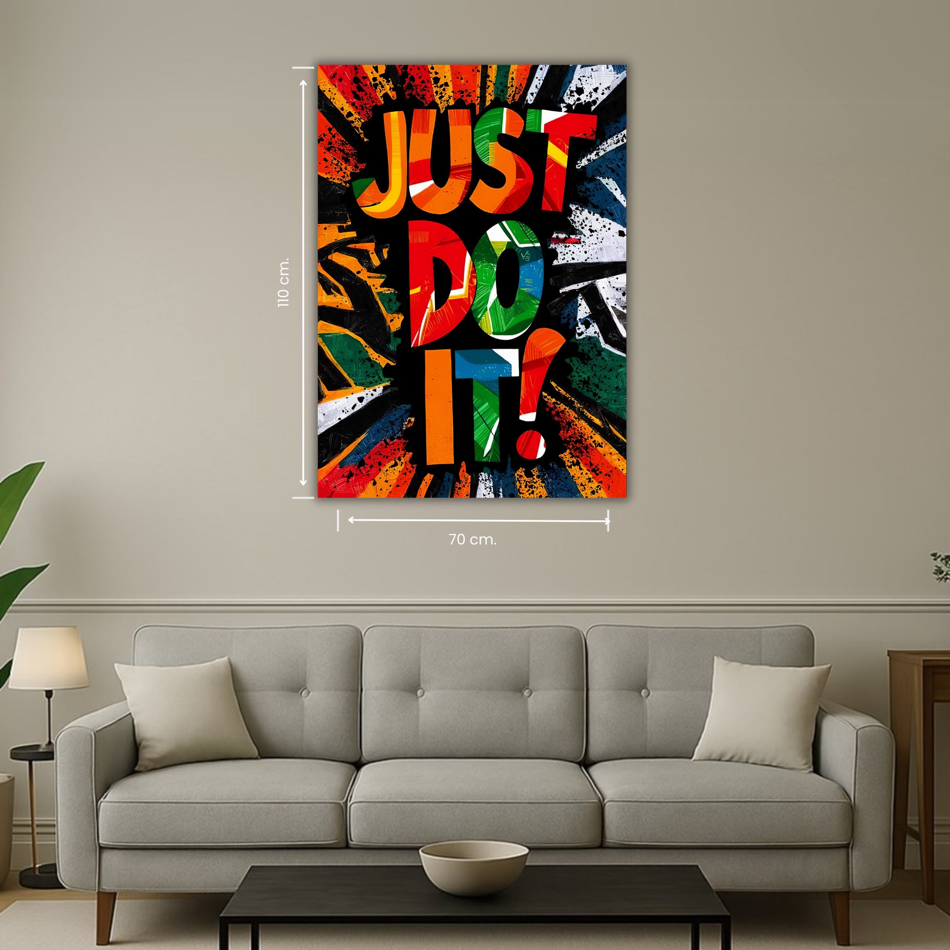 inscription JUST DO IT en style graffiti