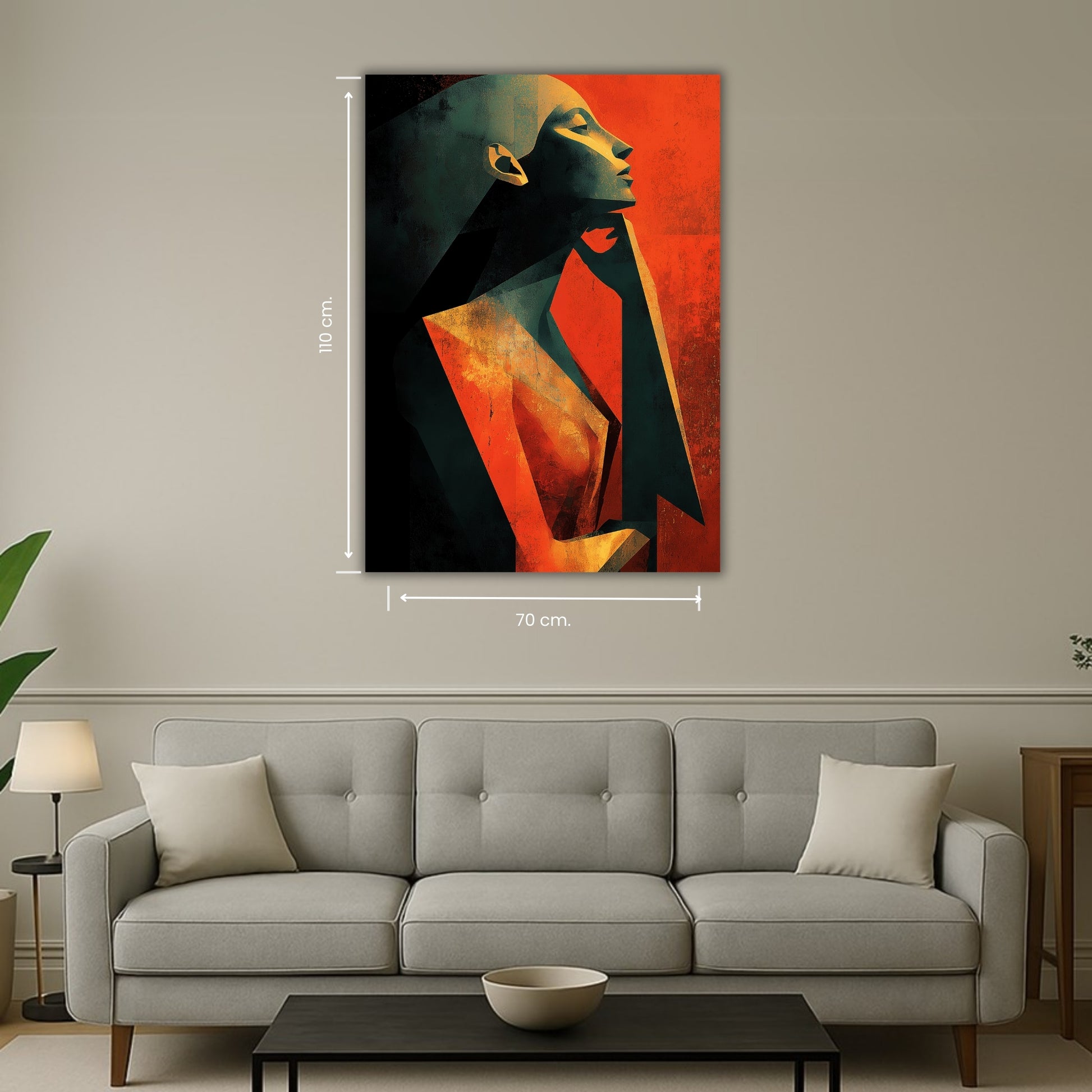 illustration géométrique portrait femme