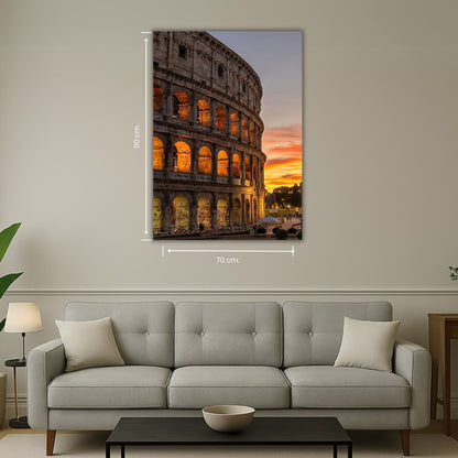 image du colisée romain en fin de journée