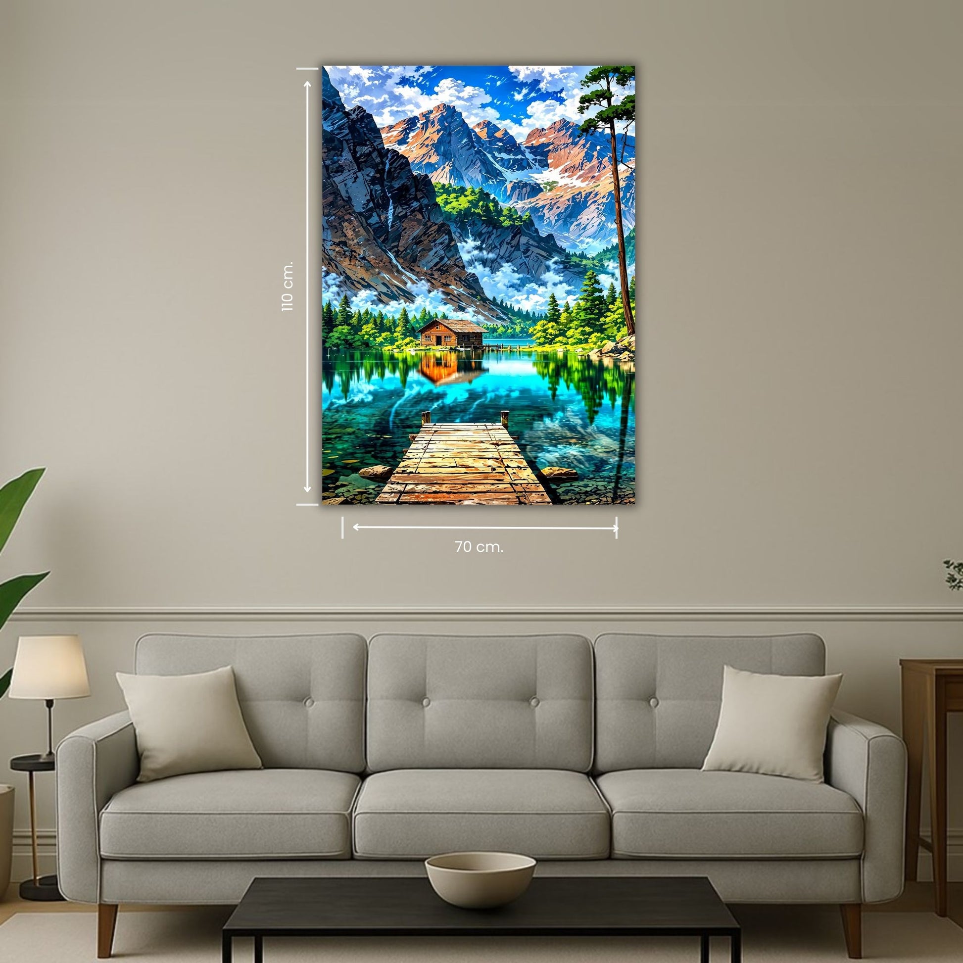 montagnes enneigées reflétées dans un lac clair