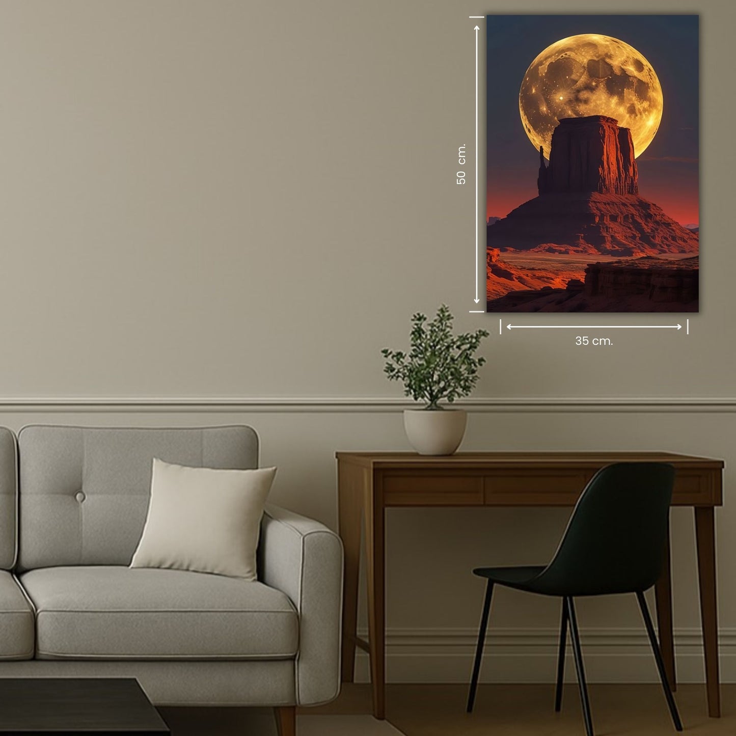 rocher illuminé par une lune très large
formation rocheuse devant une lune lumineuse