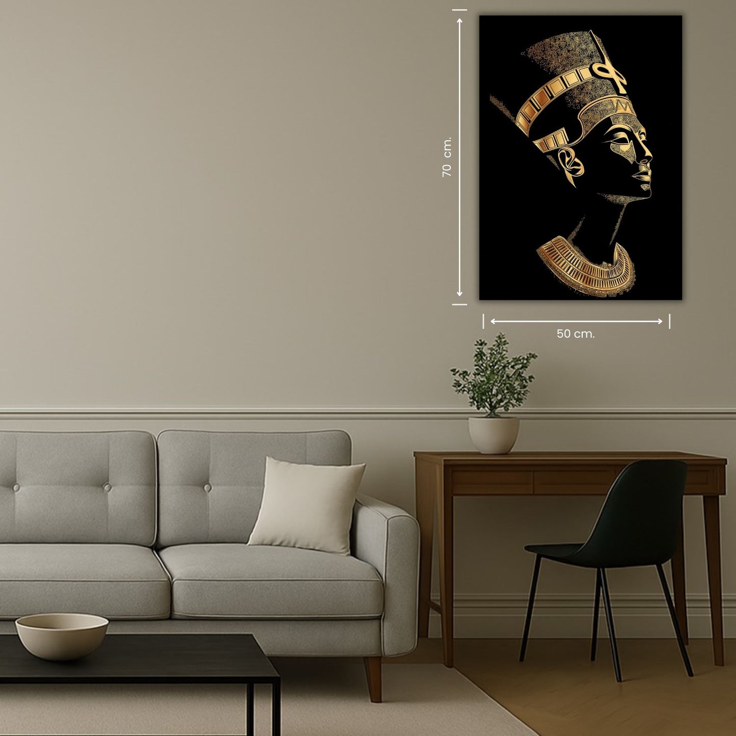 figure égyptienne décorative en style doré