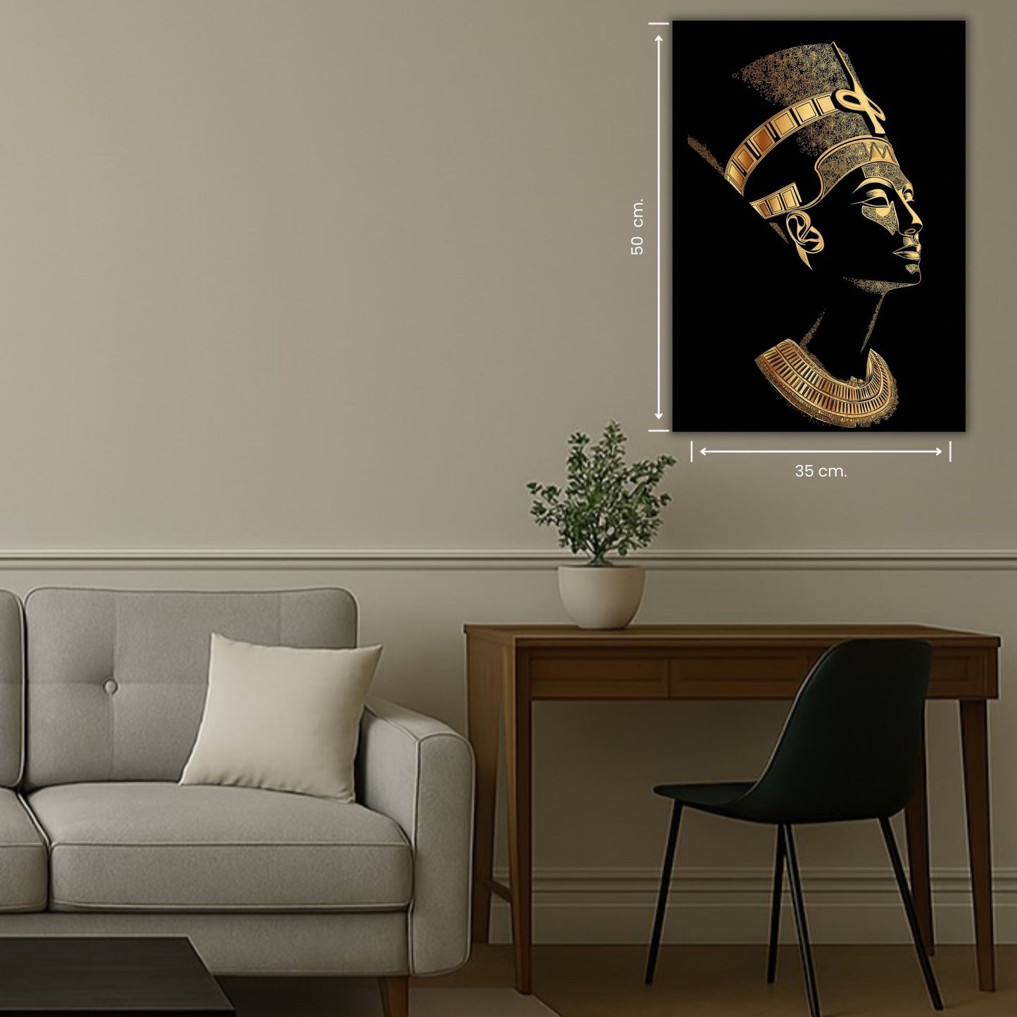 figure égyptienne décorative en style doré