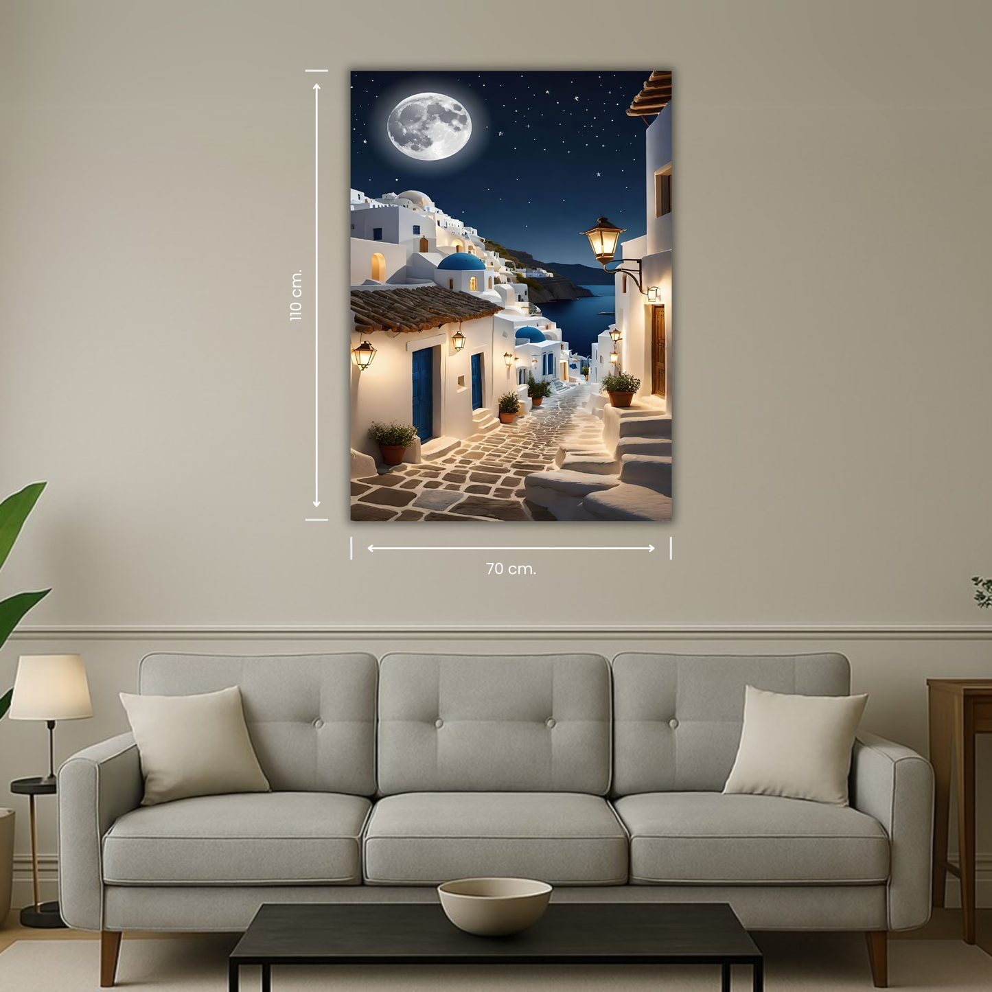 Santorini Moon Light