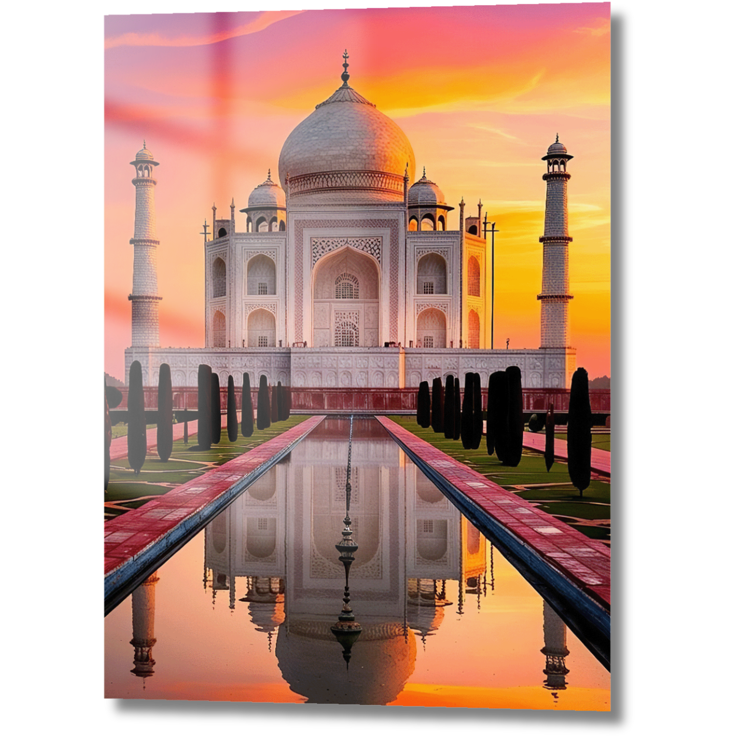 Taj Mahal Pink Sunset