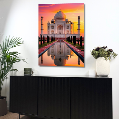 Taj Mahal Pink Sunset