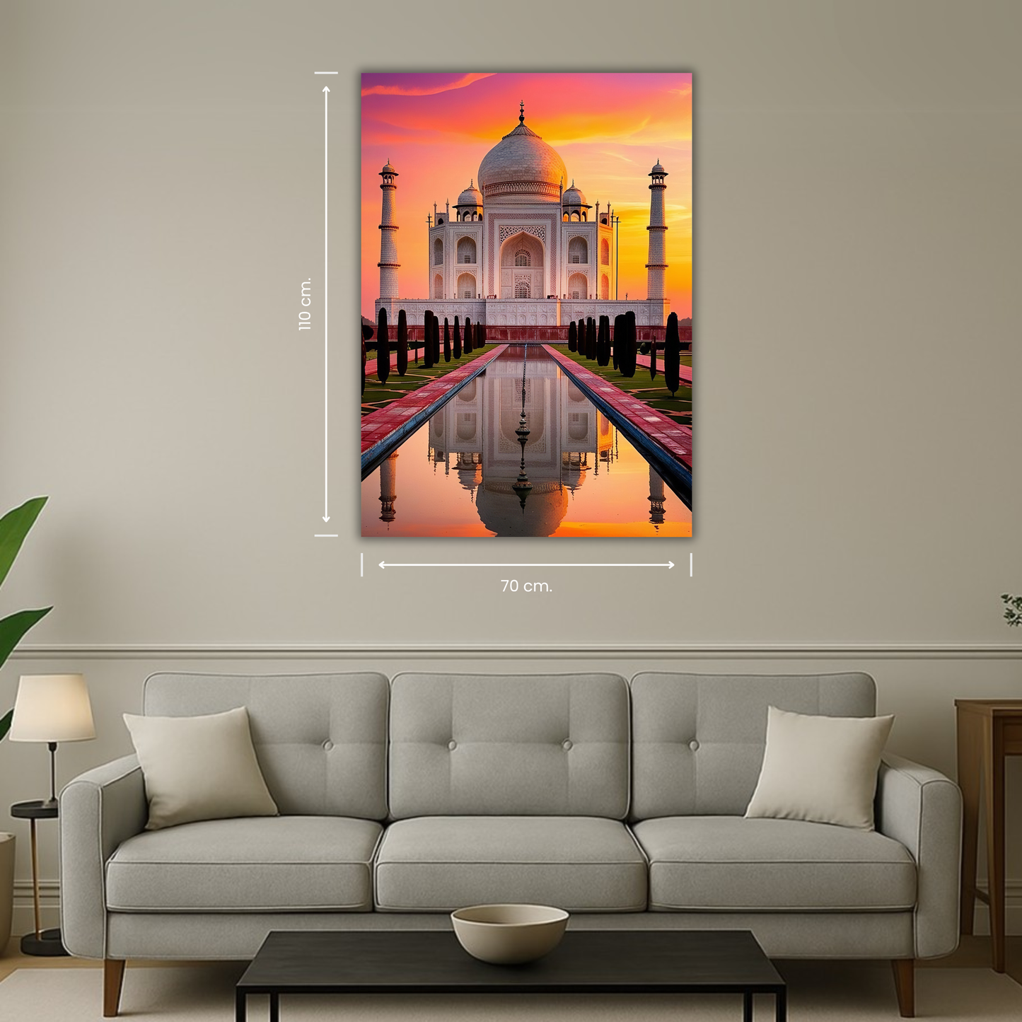 Taj Mahal Pink Sunset