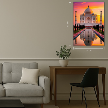 Taj Mahal Pink Sunset