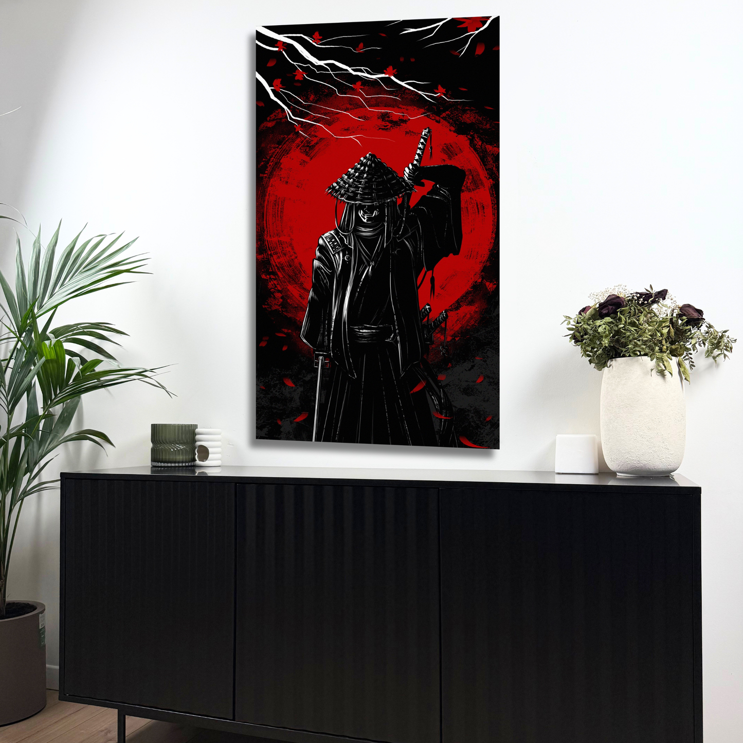 guerrier japonais debout avec katana