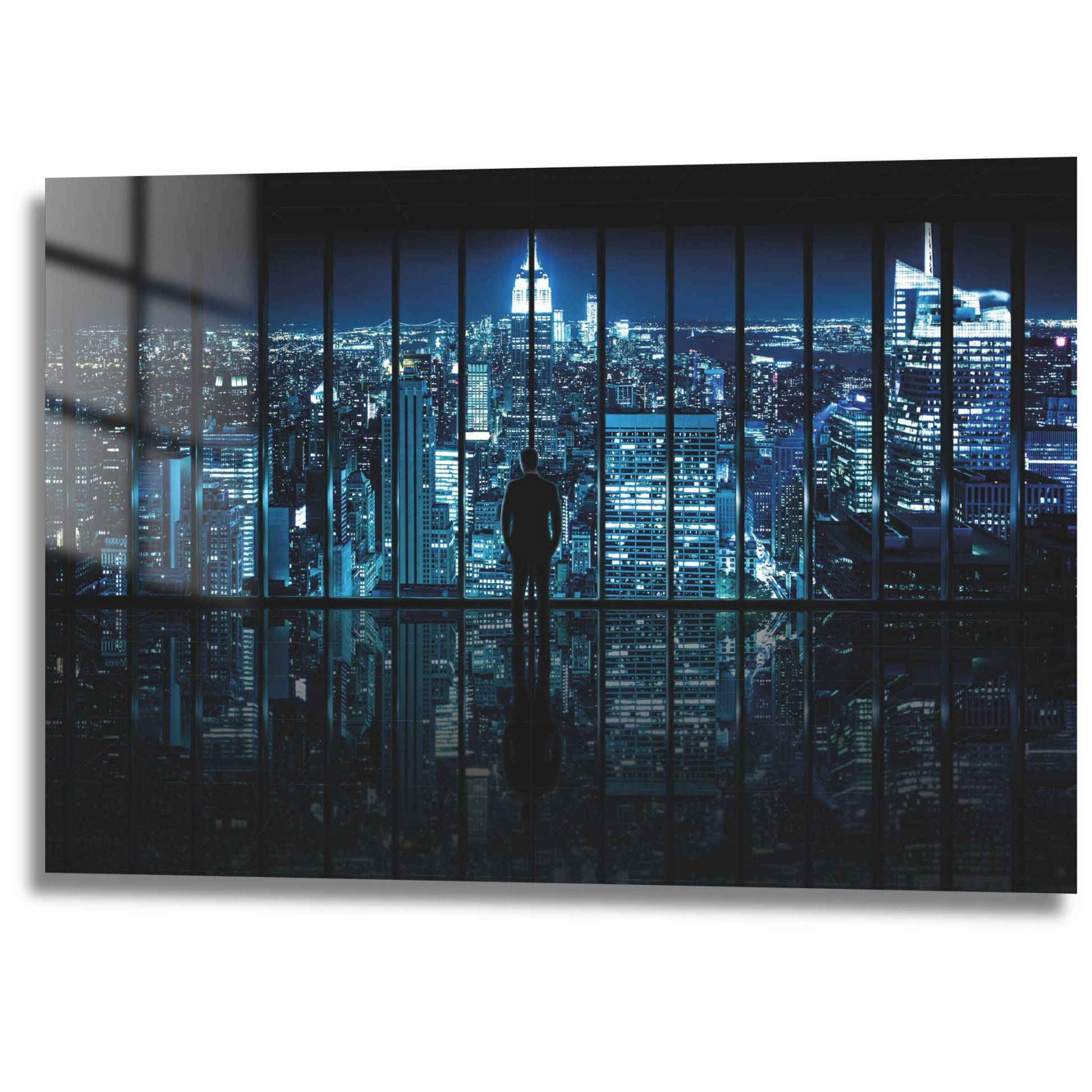 vue sur une ville illuminée la nuit