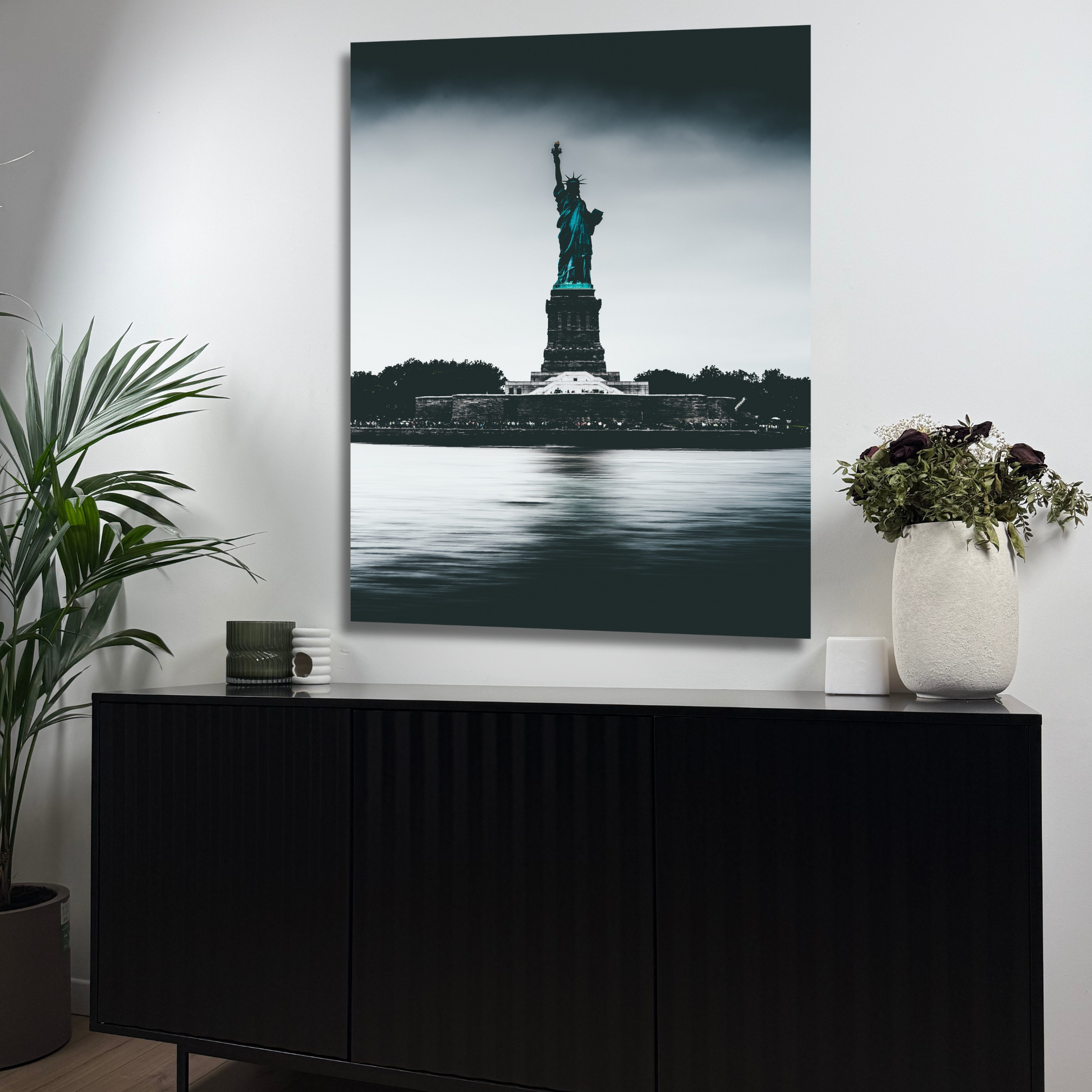 art mural new york skyline