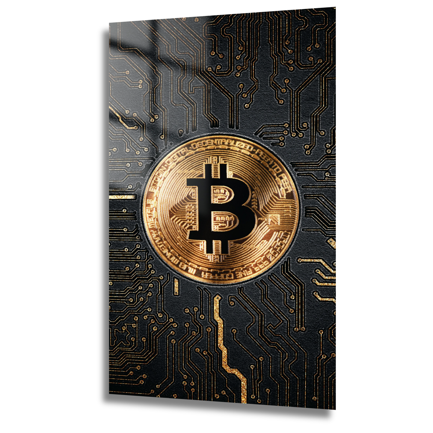 tableau bitcoin doré