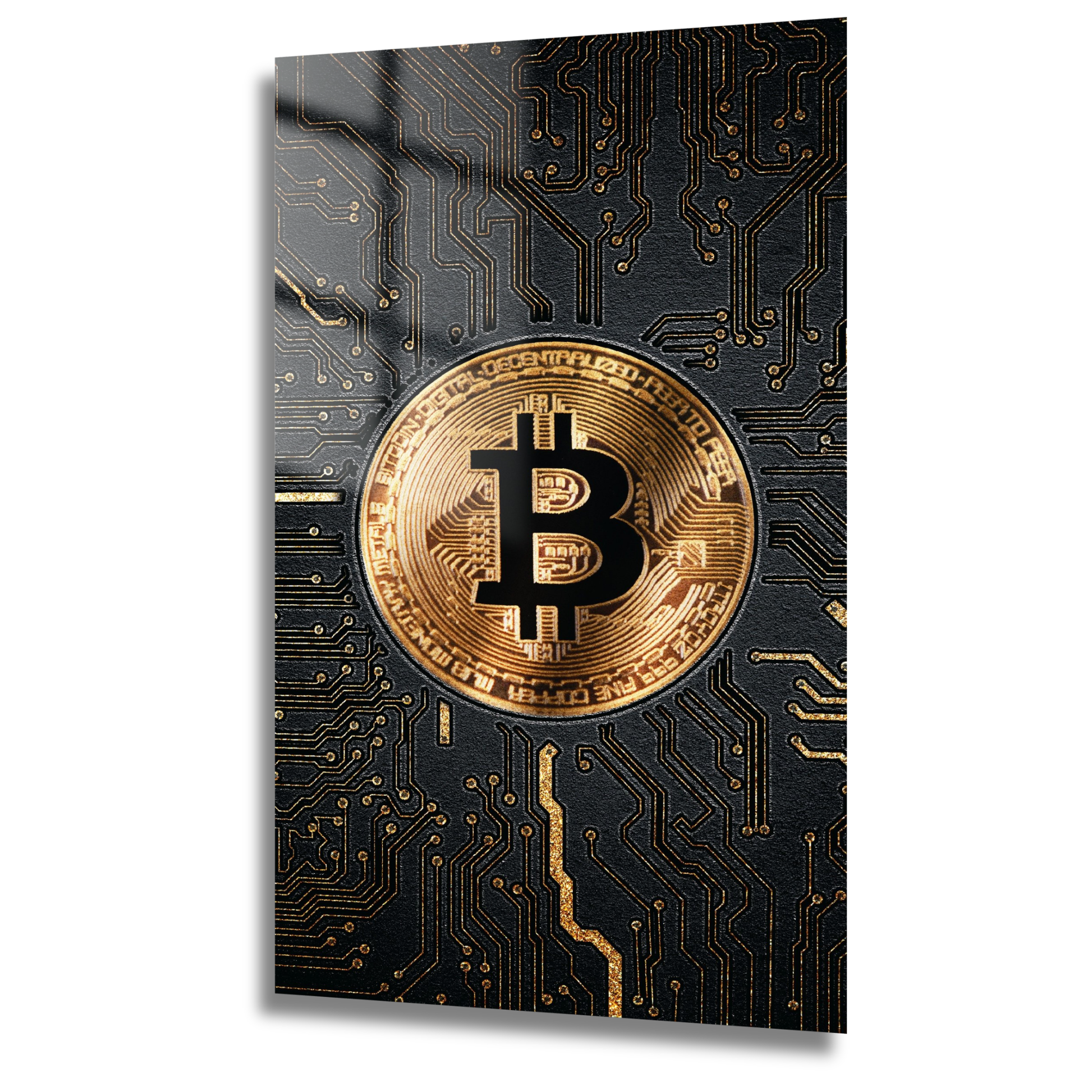 tableau bitcoin doré