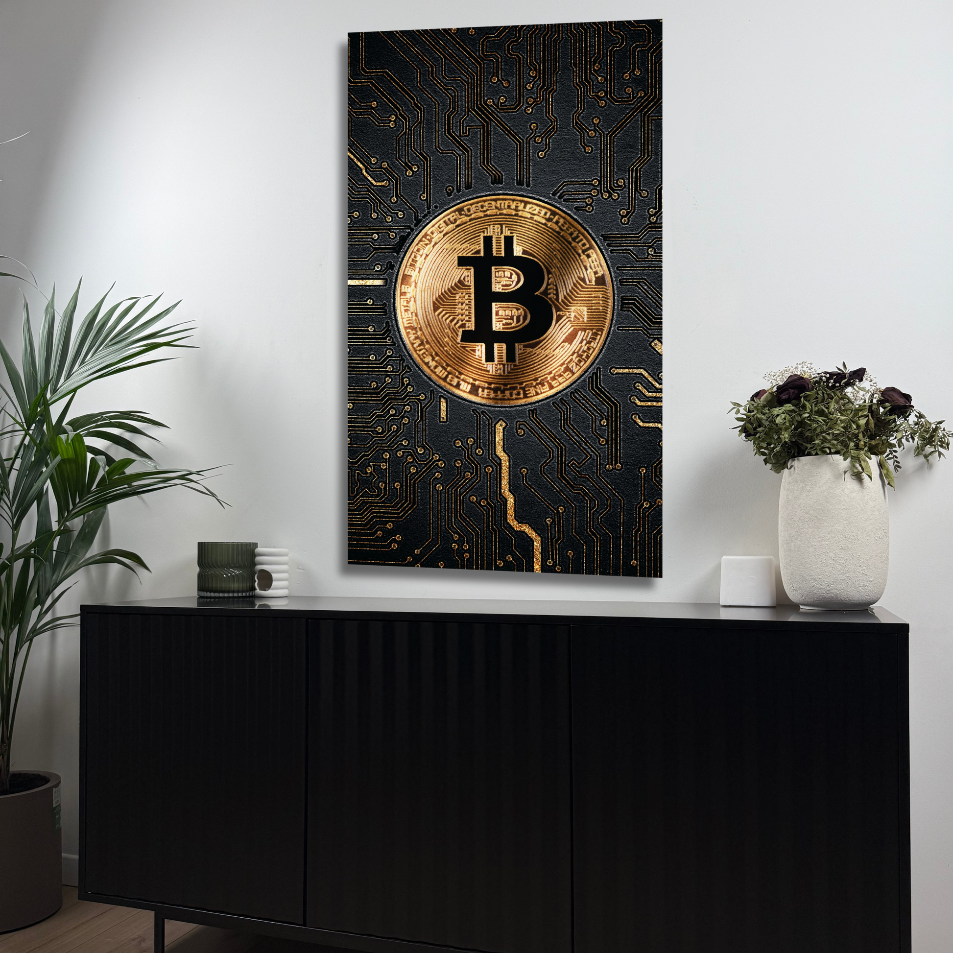 art mural crypto monnaie