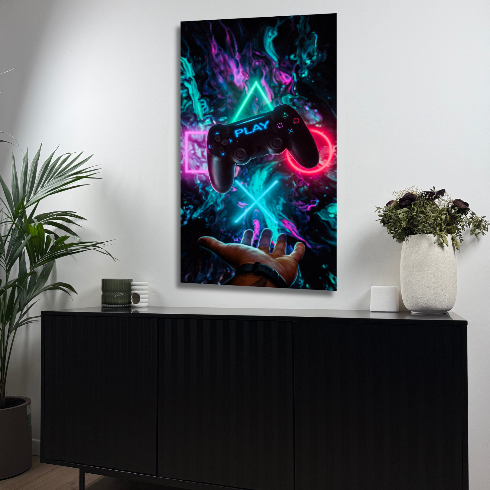 art mural gaming futuriste