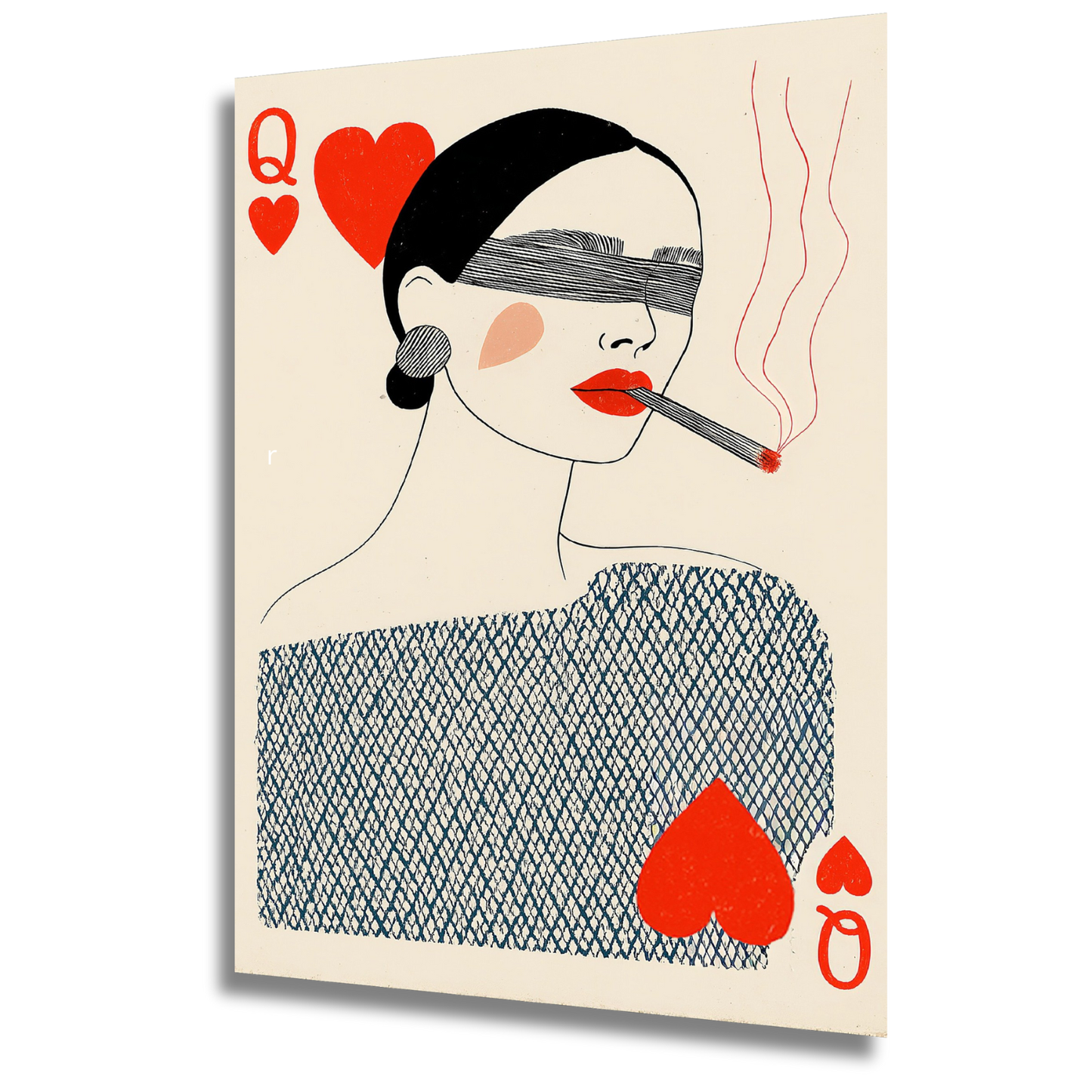 tableau reine de cœur moderne