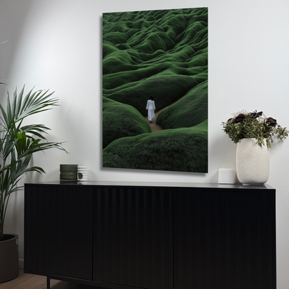 décoration murale paysage vert