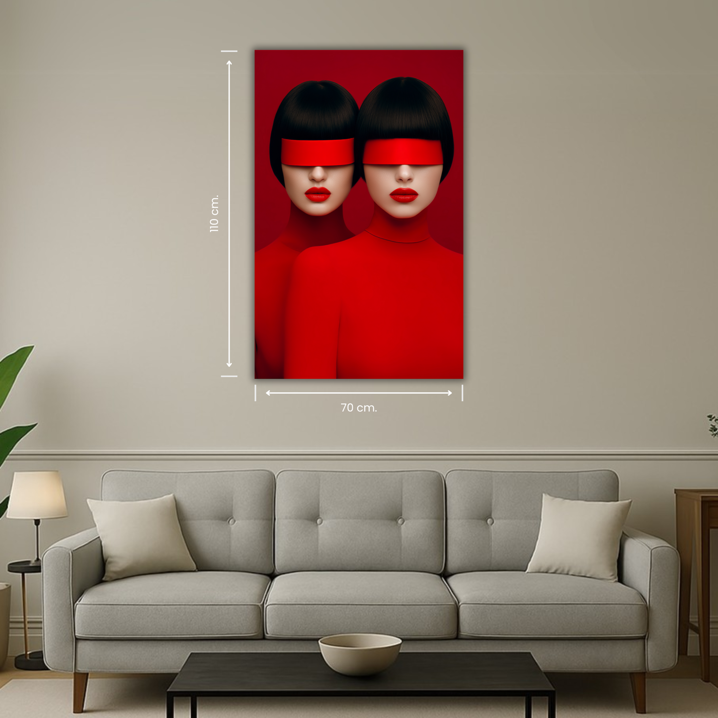 décoration murale visages contemporains