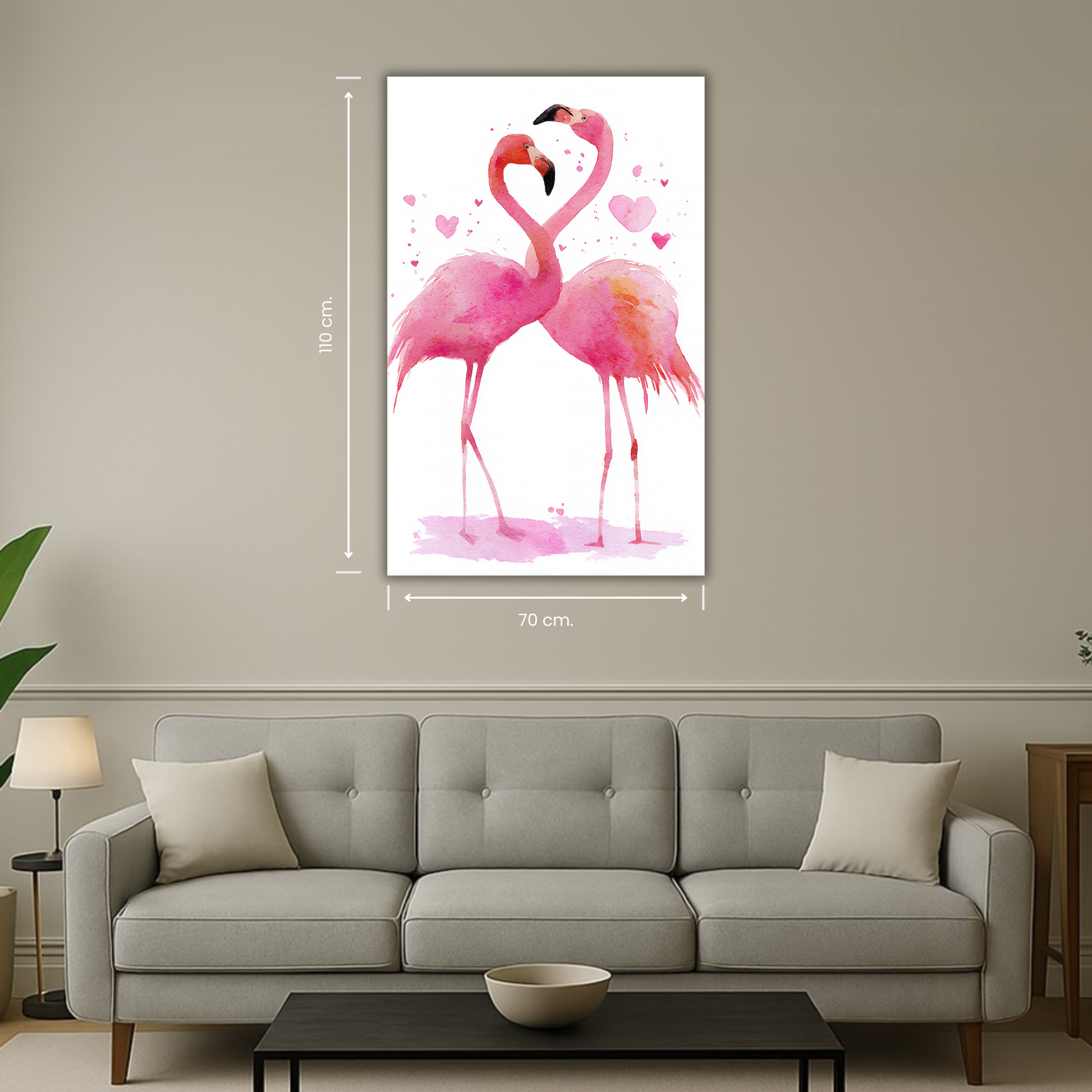 art mural rose élégant