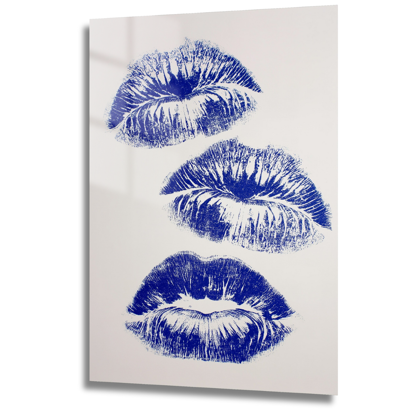 tableau lèvres bleues moderne