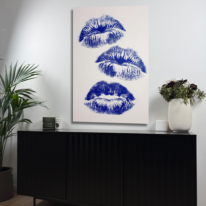 décoration murale empreintes de lèvres