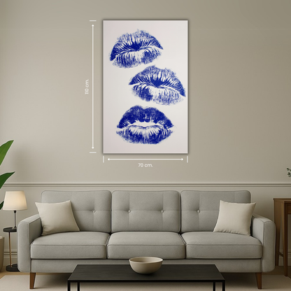 art mural kiss bleu