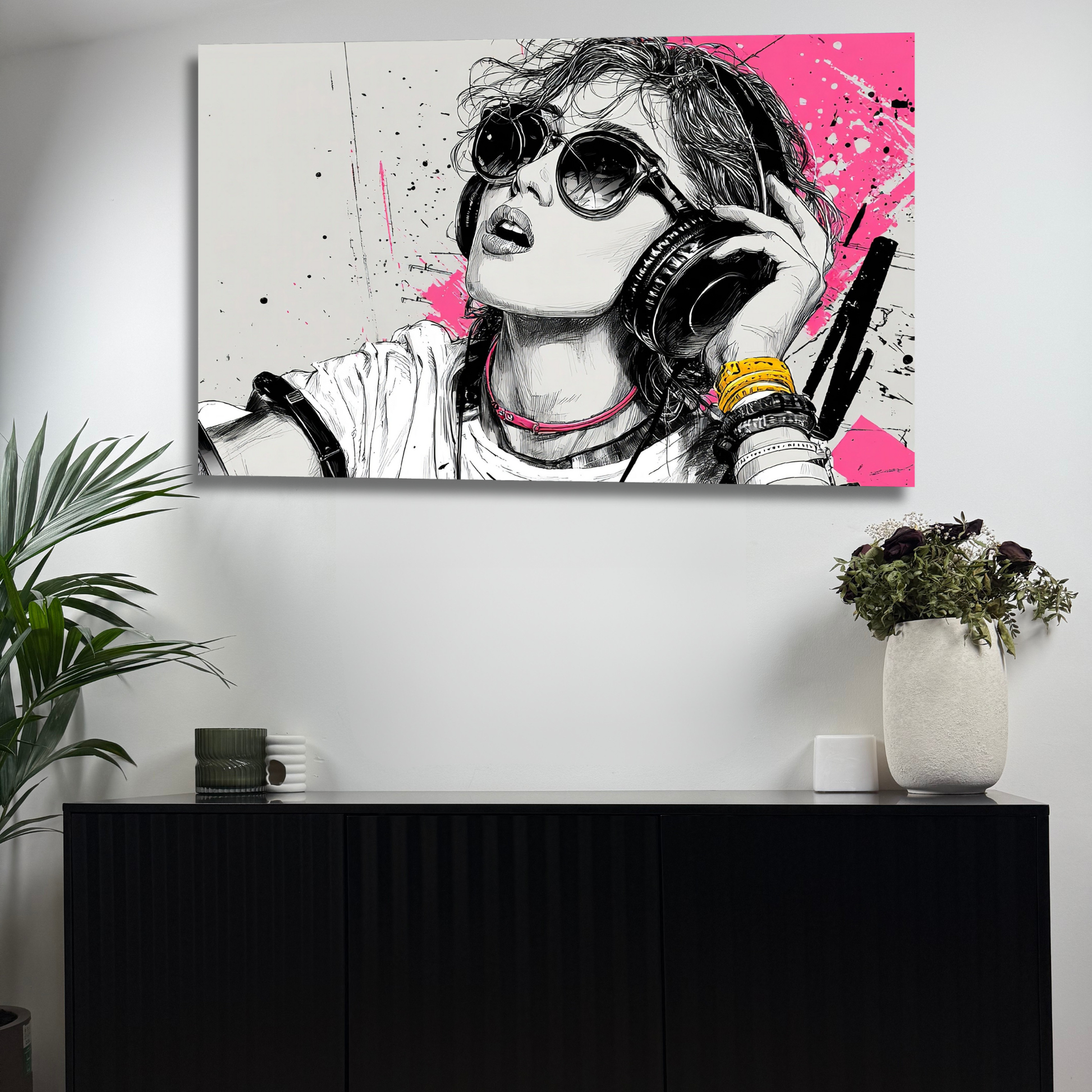 décoration murale musique pop art