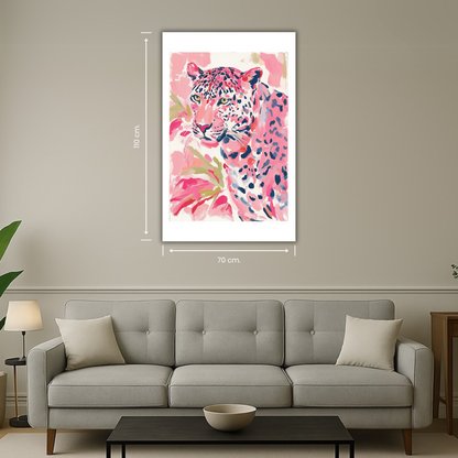 peinture murale animalier rose