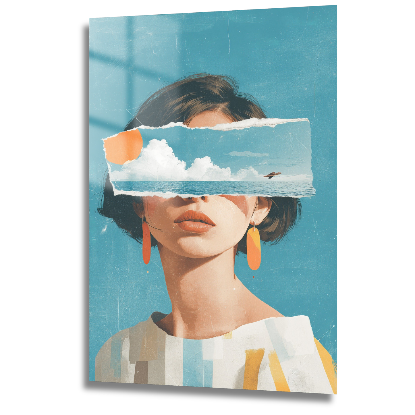 tableau portrait abstrait moderne