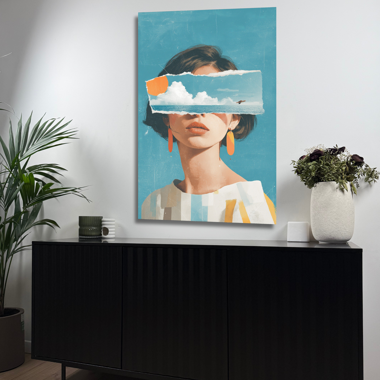 décoration murale visage design