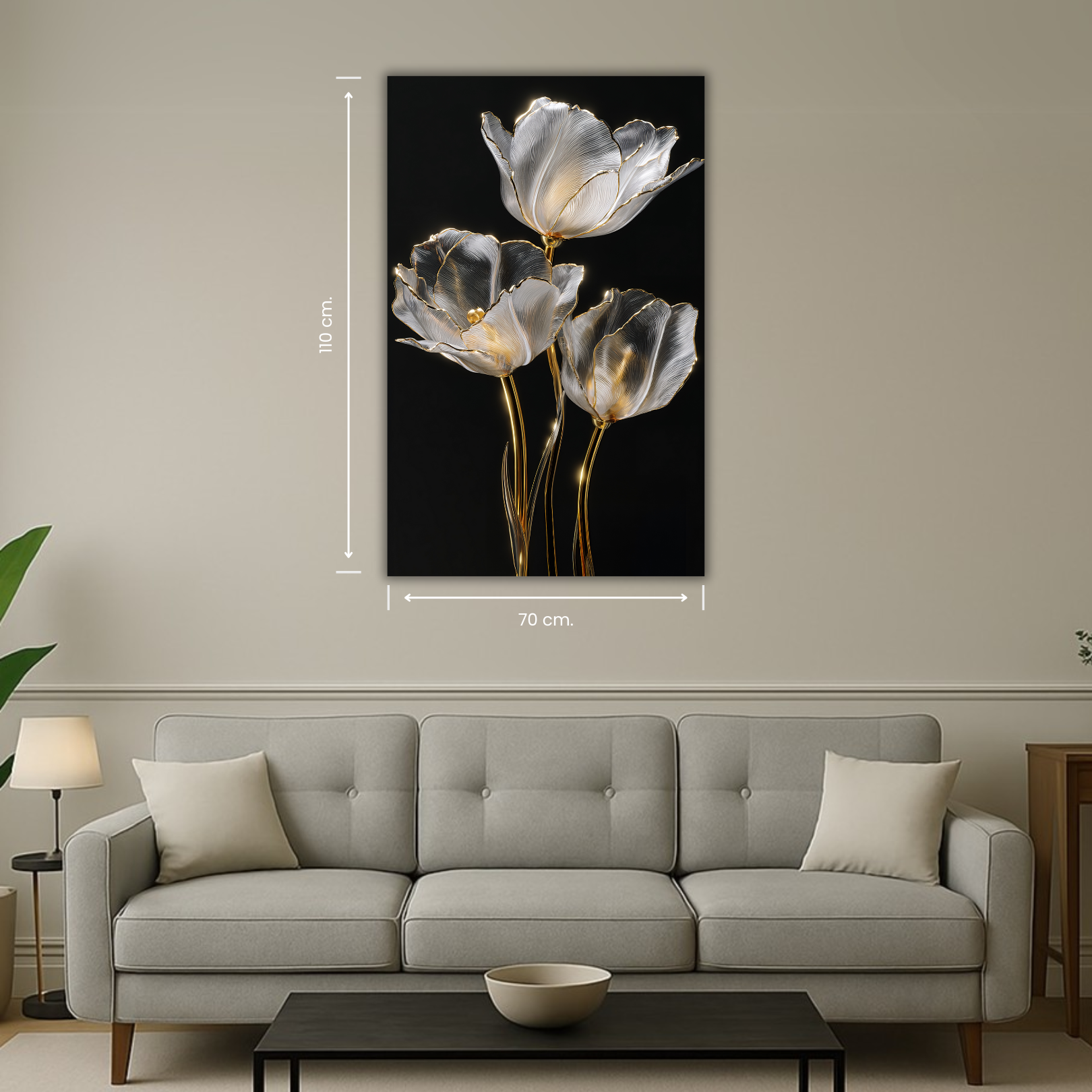 décoration murale fleur design moderne