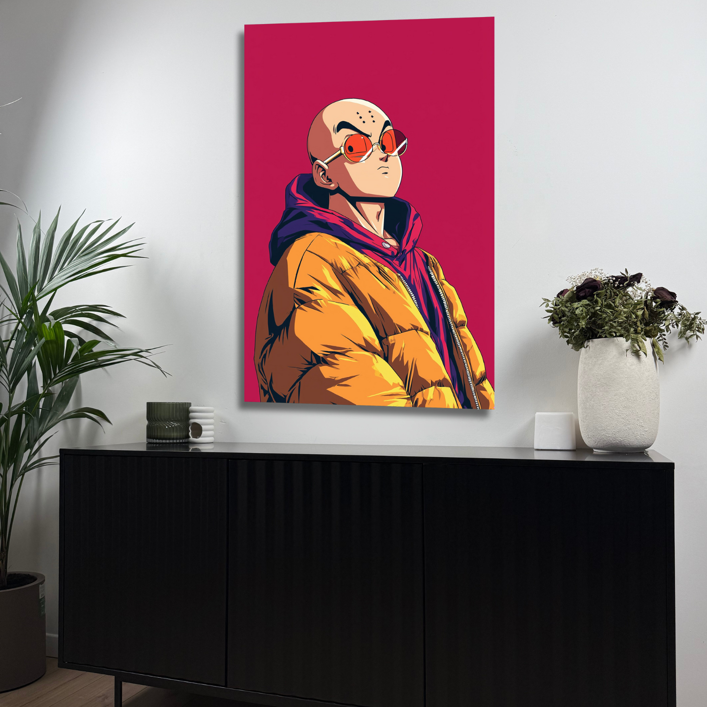 décoration murale krillin style manga