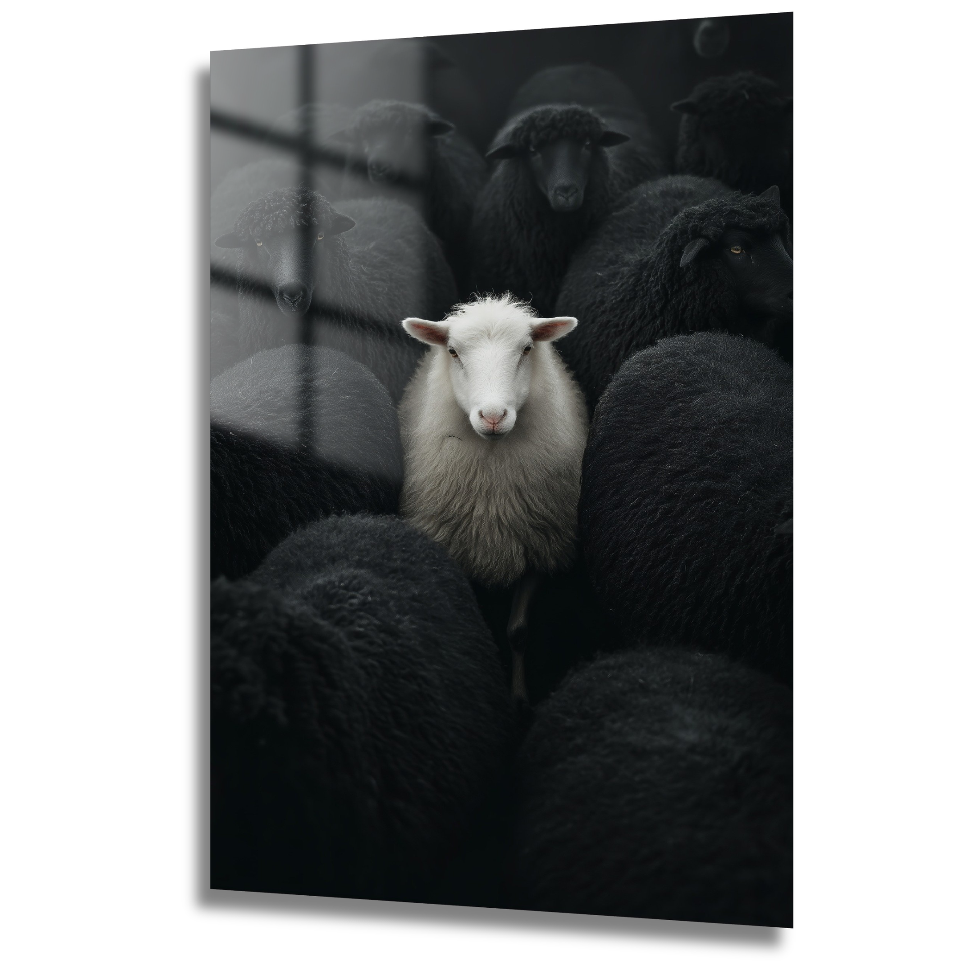 mouton blanc contraste