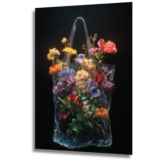 tableau fleurs nature bag art moderne
