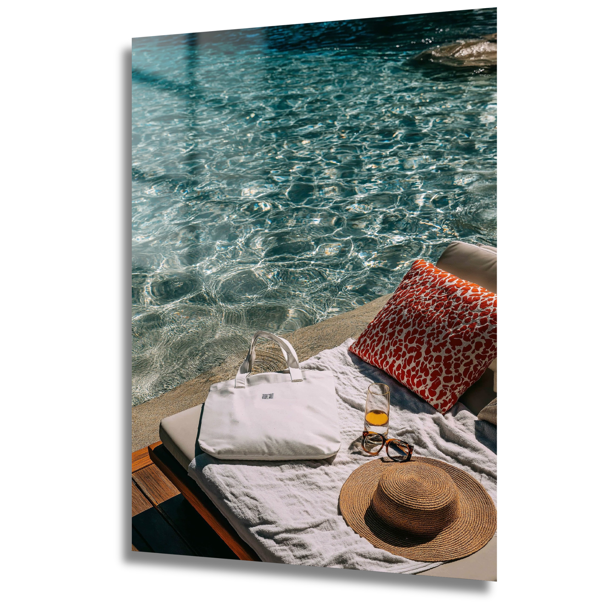 tableau piscine été ambiance détente
